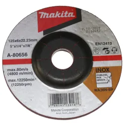Диск Makita карбофлексен за шлайфане на неръждаема стомана 125x22.23x6 мм Диск Makita карбофлексен за шлайфане на неръждаема стомана 125x22.23x6 мм