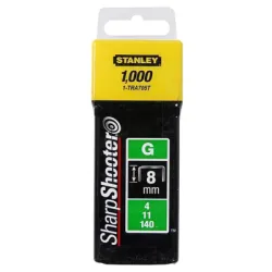 Скоби Stanley за такери 10.6х1.25x8 мм, 1000 бр., G11 Скоби Stanley за такери 10.6х1.25x8 мм, 1000 бр., G11