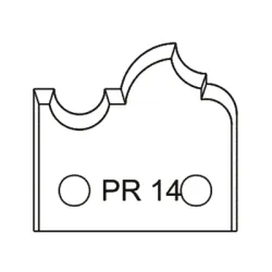 Нож Dena профилен за универсална фрезова глава 40х4 мм, PR14