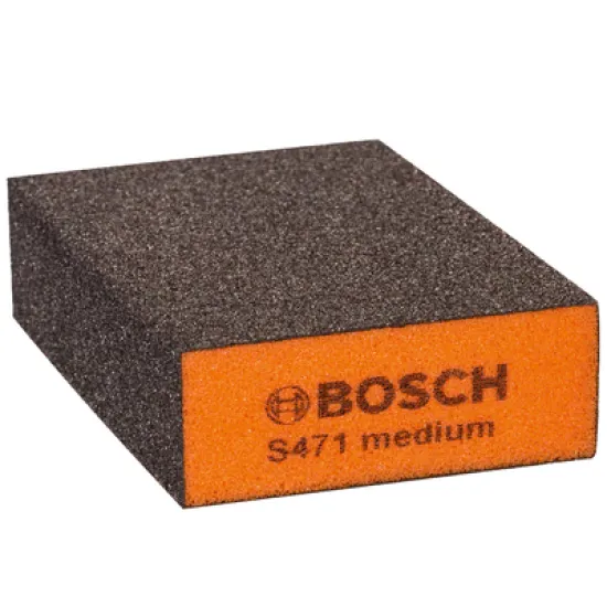 Шкурка Bosch върху гъба за ръчно шлайфане 97х69 мм, S471 Best for Flat & Edge