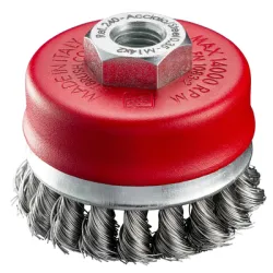 Четка SIT за ъглошлайф  чашковидна, от неръждаема усукана тел, ф 70х17 мм, TU71
