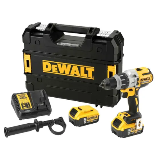 Бормашина винтоверт DeWALT акумулаторна ударна 18 V, 5 Ah, 95 Nm, 1.5-13 мм, DCD996P2