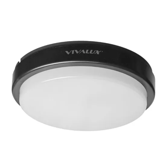 LED плафониера Vivalux интериорна влагозащитена  12 W, 230 V, 54 IP, 209 мм, 4000 K, бяло-черен, Ellis LED