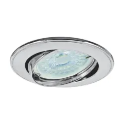 Тяло Vivalux за луничка с насочване за вграждане 50 W, 12 V, 20 IP, Gx5.3, 81 мм, матиран перлен хром/никел, Rila SL515