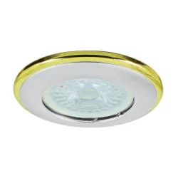 Тяло Vivalux за луничка за вграждане стационарна 50 W, 12 V, 20 IP, Gx5.3, 82 мм, перлено сиво/злато, DUA SL314