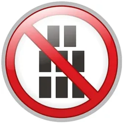 Знак Totem лепенка забранителен Забранени са стифирането и складирането ф 150 мм Знак Totem лепенка забранителен Забранени са стифирането и складирането ф 150 мм