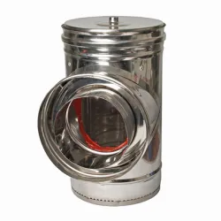 Тройник Kamininox за димоотвод двустенен с вата 130x180 мм, 90 °