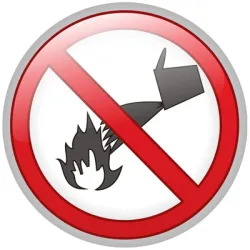 Знак Totem лепенка забранителен Забранено е гасенето с вода ф 150 мм Знак Totem лепенка забранителен Забранено е гасенето с вода ф 150 мм