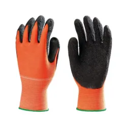 Ръкавици Sacla топени в латекс полиамидни размер 6, оранжеви, Euroflex HIVIZ