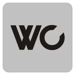 Табелка Totem за врата инокс WC Табелка Totem за врата инокс WC