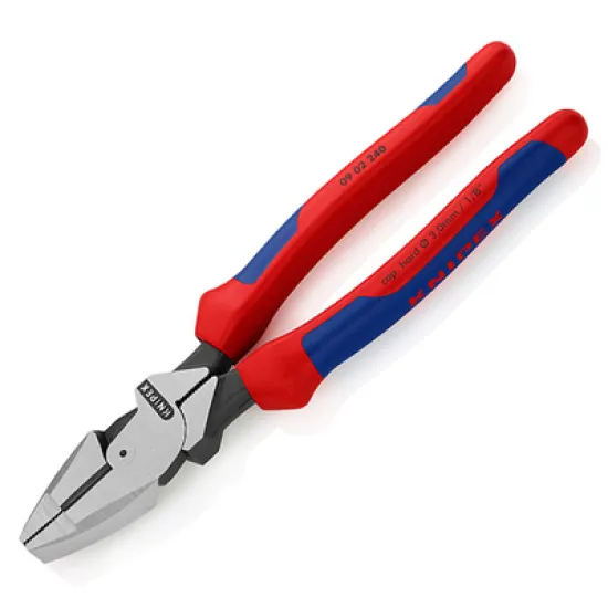 Клещи Knipex комбинирани усилени, с изолация 240 мм, 4.6 мм, 09 02 240