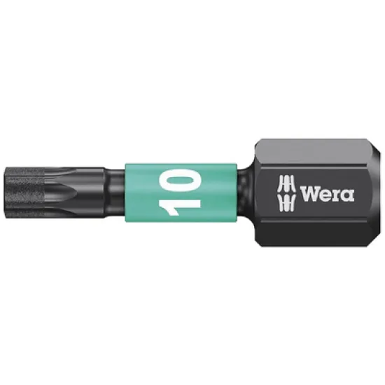 Накрайник бит Wera TX Torx торсионен, ударен, с покритие TX 10, 1/4'', 25 мм, 867/1 IMP DC Impaktor