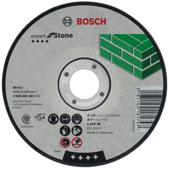 Диск Bosch карбофлексен за рязане на камък и неметали 125х22.23х2.5 мм, Expert for Stone