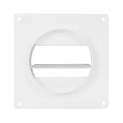 Преход Haco за PVC въздуховод с клапа ф 100/110x55 мм, бял, CZP Преход Haco за PVC въздуховод с клапа ф 100/110x55 мм, бял, CZP