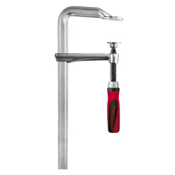 Стяга Bessey дърводелска с метални челюсти винтова F-образна 120х250 мм, GZ25-2K Стяга Bessey дърводелска с метални челюсти винтова F-образна 120х250 мм, GZ25-2K