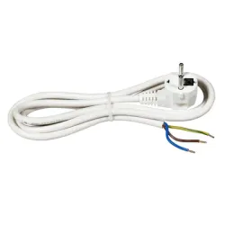 Кабел Commel захранващ за електроуреди  ШВПС-В / H05VV-F, 3x1.5 мм2, бял