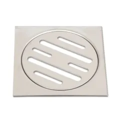 Решетка Agriya за подов сифон метална хромирана 80х80 мм, квадратна, 798