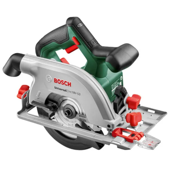 Акумулаторен ръчен циркуляр Bosch    без батерия и зарядно, 18 V, ф 160 мм, 4300 об./мин UniversalCirc 18V-53