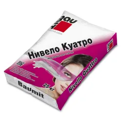 Замазка Baumit саморазливна подова за закрито 25 кг, сива, Nivello Quattro Замазка Baumit саморазливна подова за закрито 25 кг, сива, Nivello Quattro