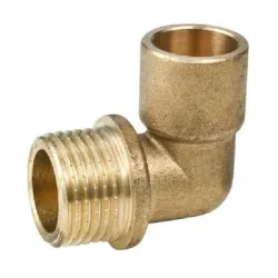Коляно CherBros месингово с външна резба за запояване ф 18 мм х 1/2, 90 °, 0940