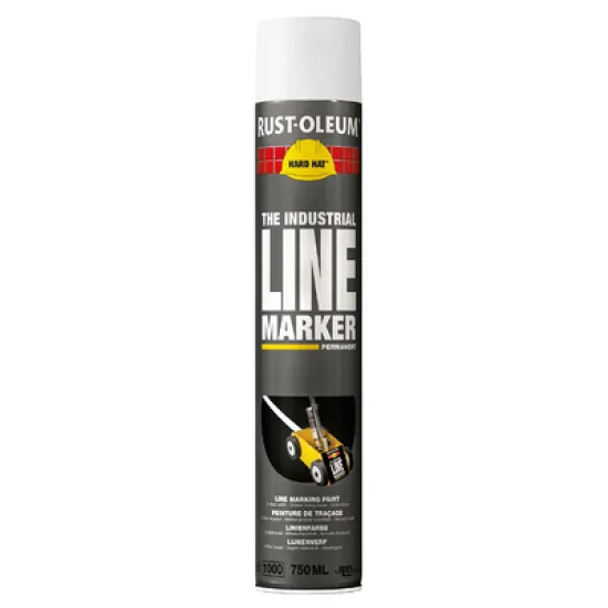 Спрей Rust-Oleum за пътна маркировка  0.75 л, бял, RAL 9010, 2300 Hard Hat Striping Spray