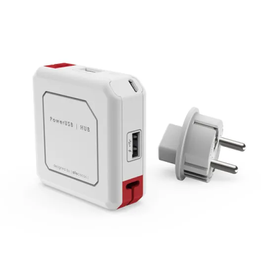 Разклонител Allocacoc електрически 4xUSB, 1x micro USB 4 гнезда, бял, PowerUSB Hub