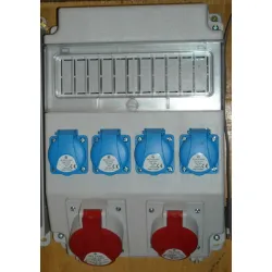 Табло Sez електроразпределително 241x343x163 мм, 4 монофазни 16 А, 2 трифазни 32/16 А Табло Sez електроразпределително 241x343x163 мм, 4 монофазни 16 А, 2 трифазни 32/16 А