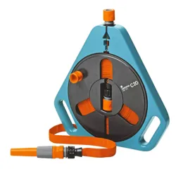 Маркуч Gardena градински за поливане плосък, в касета за стенен монтаж, с аксесоари 1/2 , 20 м, Roll-fix