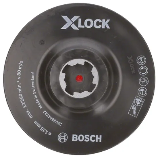 Подложна шайба Bosch за ъглошлайф с велкро  ф 125 мм, X-LOCK, X-LOCK