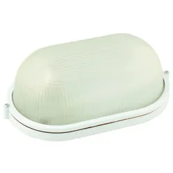 Лампа Horoz промишлена тип плафониера за мокри помещения 100 W, 230 V, E27, 270 мм, бял, HL 920