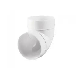 Коляно Vents за въздуховод PVC ф 125 мм, бяло