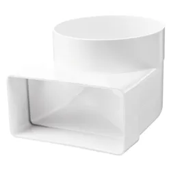 Коляно Vents за въздуховод PVC вертикално ф 150/204x60 мм, бяло, 823