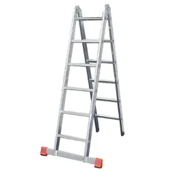 Стълба Krause алуминиева двураменна професионална 2x6 бр., 3.53 м, 150 кг, Monto