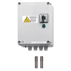 Табло City Pumps за управление на помпи сондажни и дълбочинни трифазно, с датчици за ниво 2 к.с., 1500 W, 4.8 A, CBE 200