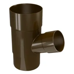Разклонител Devorex за водосточни тръби ф 80/50 мм, 67.5 °, кафяв, PVC, Classic 120
