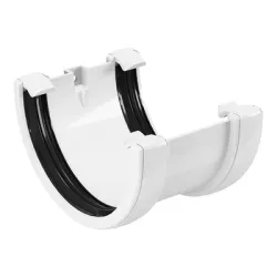 Съединител Devorex за улуци 120 мм, бял, PVC, Classic 120