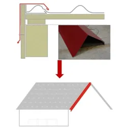 Обшивка Bravo за покривна ламарина челна 0.4x2000 мм, червена, 3011, Bel Profile Standard