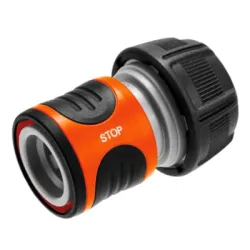 Съединител Gardena за маркуч с бърза връзка и стоп клапа пластмасов 3/4 Съединител Gardena за маркуч с бърза връзка и стоп клапа пластмасов 3/4