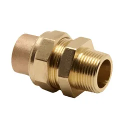 Холендър CherBros месингов за медна тръба с външна резба ф 22 мм х 3/4, 1010