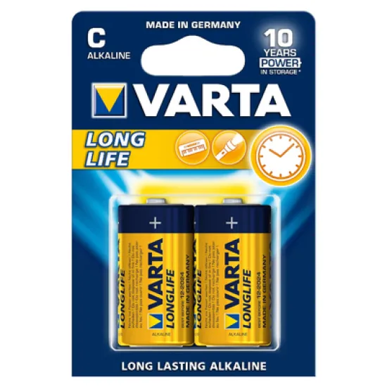 Батерия Varta кръгла алкална 1.5 V, LR14/C, 2 бр., Longlife