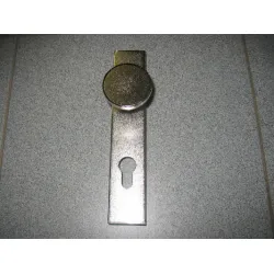 Дръжка Metal с топка за секретна брава с цял шилд 220х38 мм, 70 мм, никел, Mirela 1