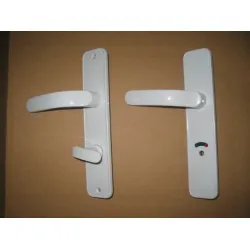 Дръжка Metal реверсивна за сервизна брава с цял шилд 232х40 мм, 90 мм, бяла, Standart