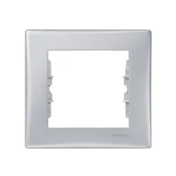 Рамка Schneider Electric декоративна за ключове и контакти 1 модул, алуминий, Sedna