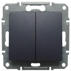Ключ Schneider Electric електрически интериорен сериен скрит монтаж, сх. 5, 10 A, графит, Sedna Ключ Schneider Electric електрически интериорен сериен скрит монтаж, сх. 5, 10 A, графит, Sedna