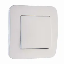 Ключ Makel електрически интериорен кръстат скрит монтаж, сх. 7, 10 A, бял, Lillium Natural