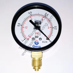 Манометър Gesa за вакуум радиален ф 63 мм, -1-0 bar, 1/4, M0201