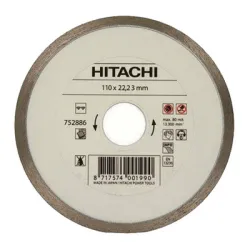 Диск HiKOKI - Hitachi диамантен за сухо рязане на керамични плочки 110x22.23 мм, 5 мм Диск HiKOKI - Hitachi диамантен за сухо рязане на керамични плочки 110x22.23 мм, 5 мм