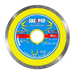 Диск SwatyComet диамантен за сухо рязане на керамични плочки 115x22.23x2.2 мм, 5 мм, Scorpio Econom Conti