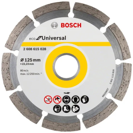 Диск Bosch диамантен за сухо рязане универсален 125x22.23x2 мм, 7 мм, Eco for Universal