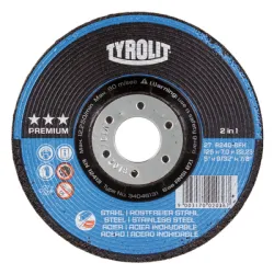 Диск Tyrolit карбофлексен за шлайфане на метал и неръждаема стомана 125х22.2х7 мм, A24Q-BFX, прав, Premium*** Диск Tyrolit карбофлексен за шлайфане на метал и неръждаема стомана 125х22.2х7 мм, A24Q-BFX, прав, Premium***